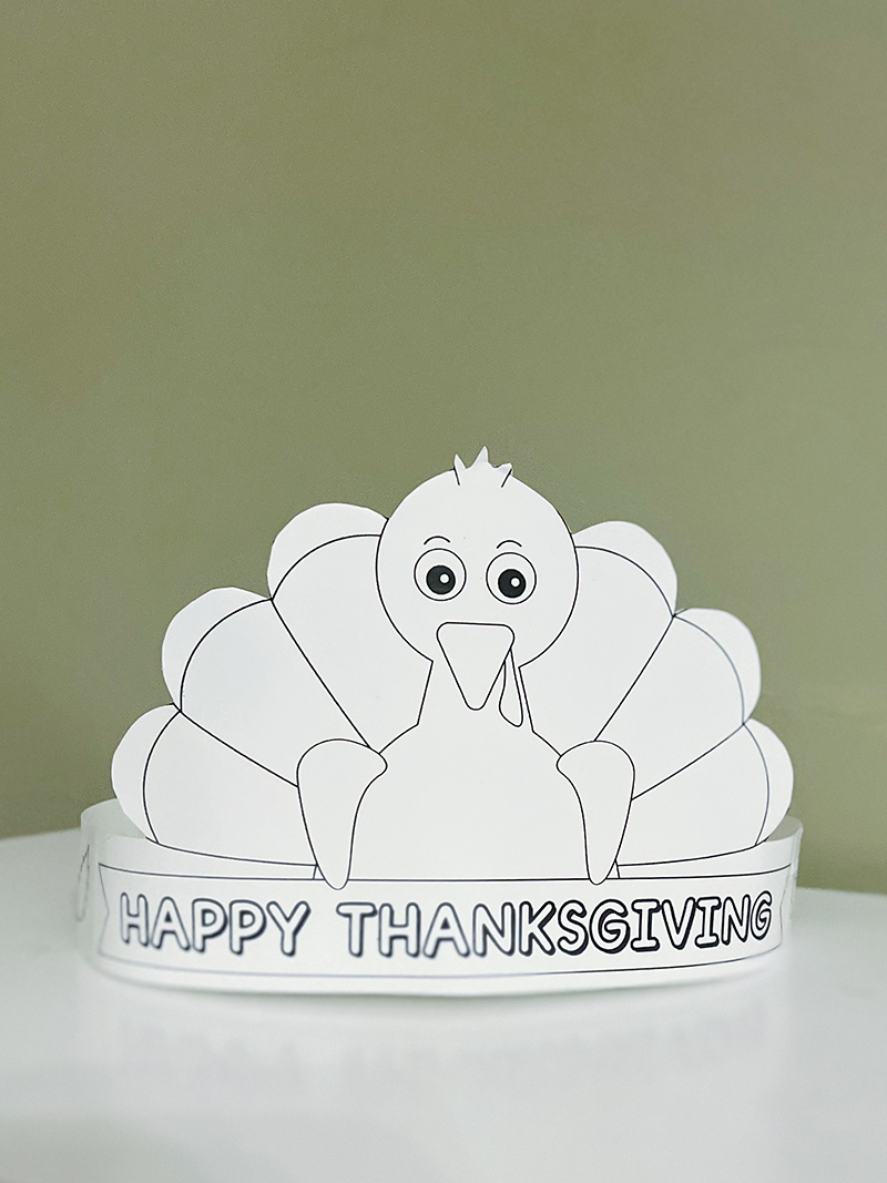 Free Printable Turkey Hat - Thanksgiving Turkey Crown throughout Turkey Hat Template