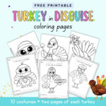 Free Printable Turkey In Disguise Coloring Pages   The Artisan Life With Turkey In Disguise Free Printable Template