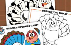 Free Printable Turkey In Disguise Templates To "Hide A Turkey" within Decorate a Turkey Template