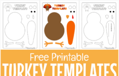 Free Printable Turkey Template For Thanksgiving Crafts in Turkey Body Parts Template
