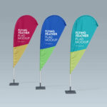 Free Teardrop Feather Flag Mockups Psd Set   Psfiles Within Free Feather Flag Template