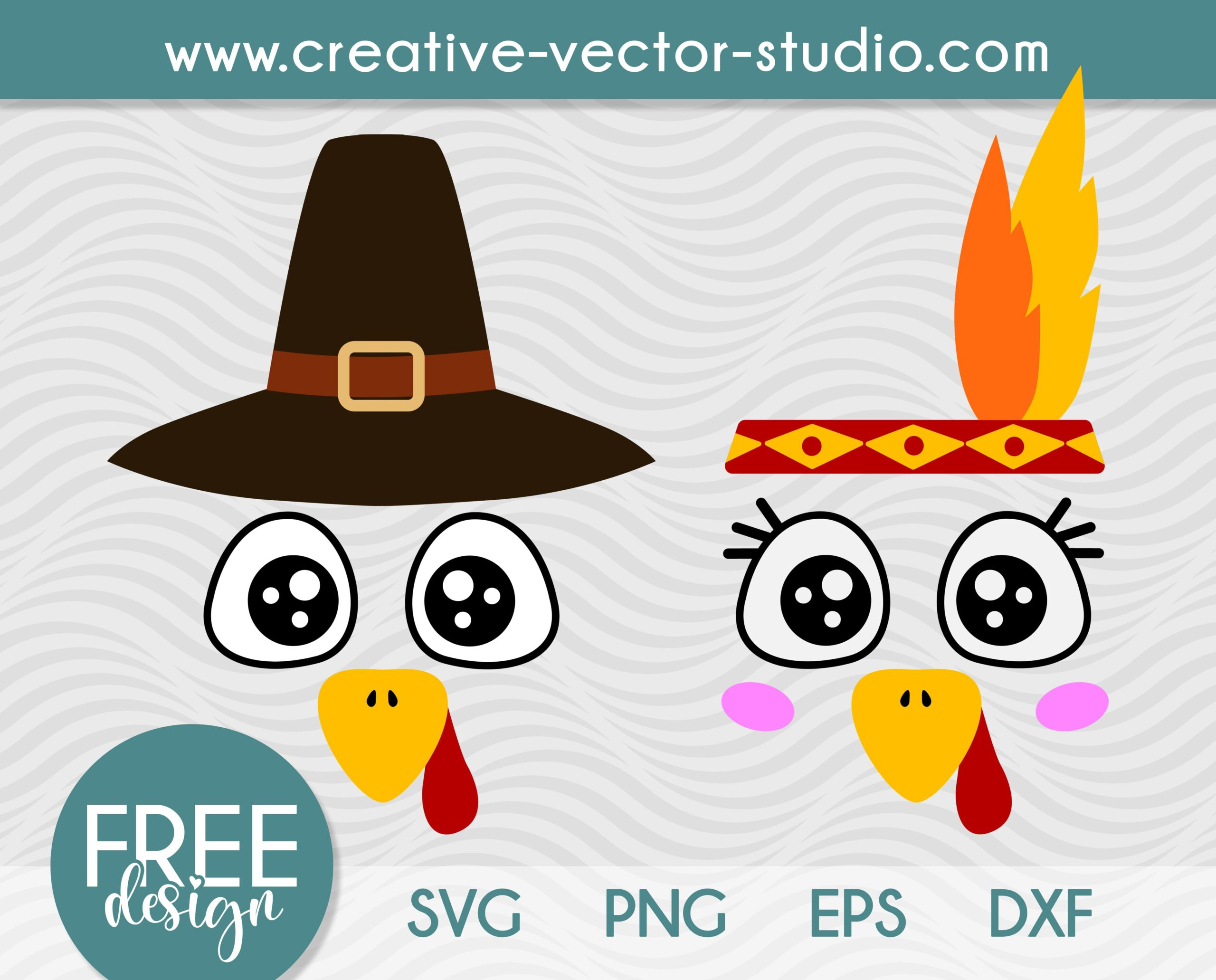 Free Turkey Face Svg, Png, Dxf, Eps | Creative Vector Studio with regard to Free Turkey Face Template