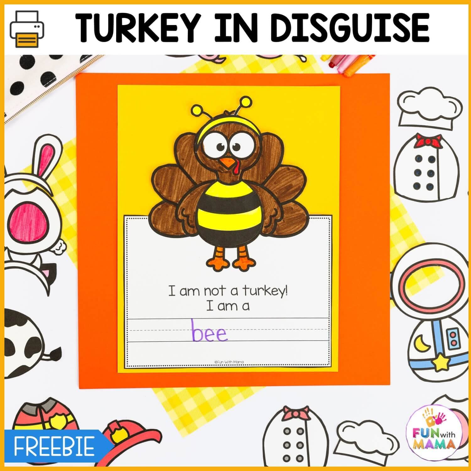 Free Turkey In Disguise Project Template regarding Free Turkey Disguise Template