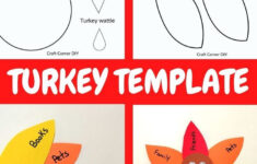 Free Turkey Template Kids Craft throughout Thanksgiving Turkey Printable Template