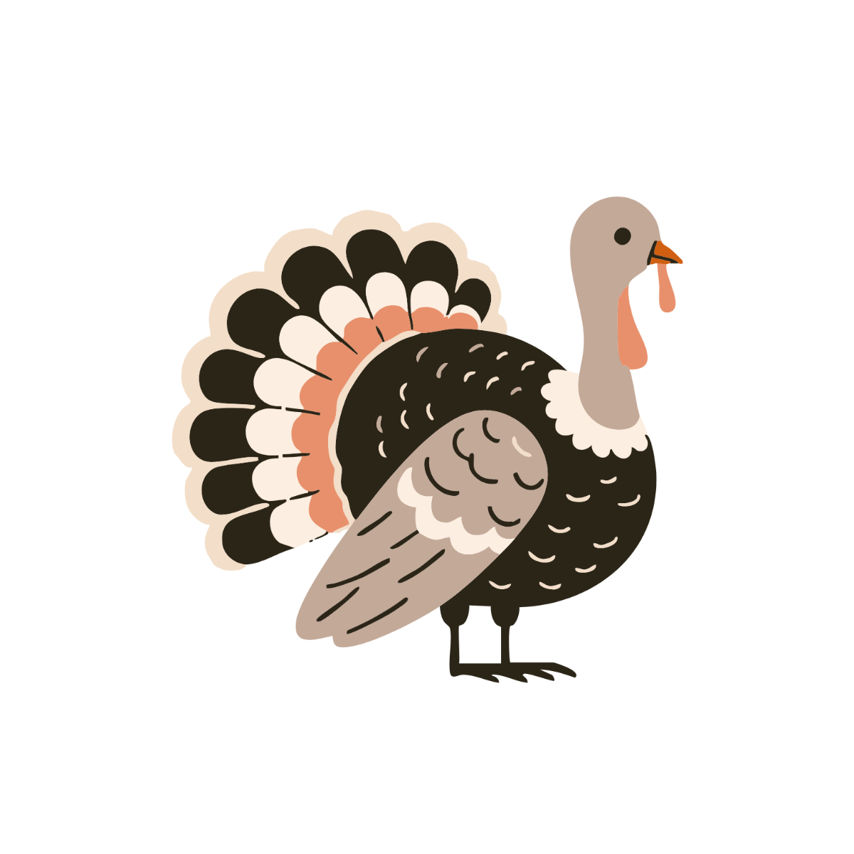 Free Turkey Vector Clipart (Png, Svg) To Edit Online for Turkey Clipart Template