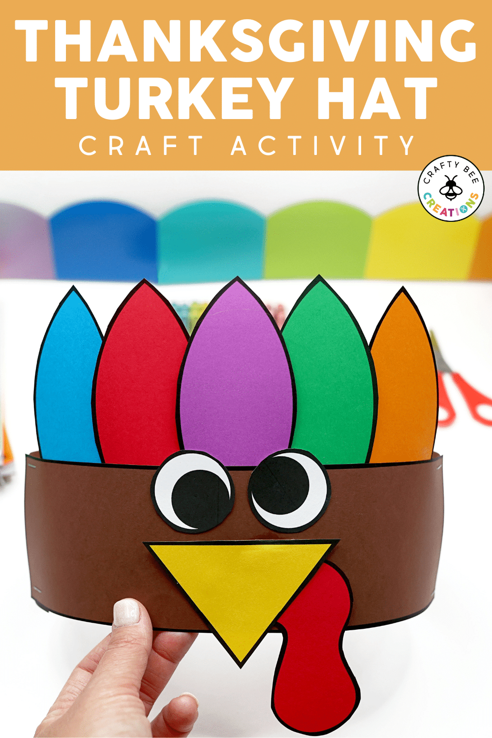 Fun And Easy Turkey Hat Craft For Young Kids - Crafty Bee Creations intended for Kindergarten Turkey Hat Template
