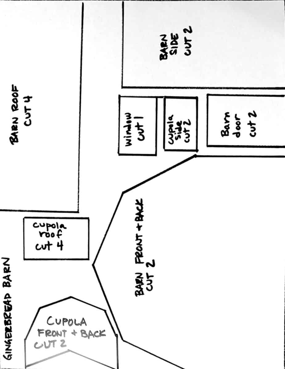 Gingerbread Barn Template, Free Printable Download! - A Cake To with Barn Gingerbread House Template