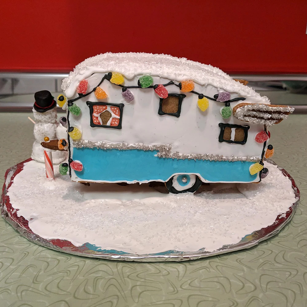 Gingerbread Camper — Natalie Curtiss Art & Design within Camper Gingerbread House Template