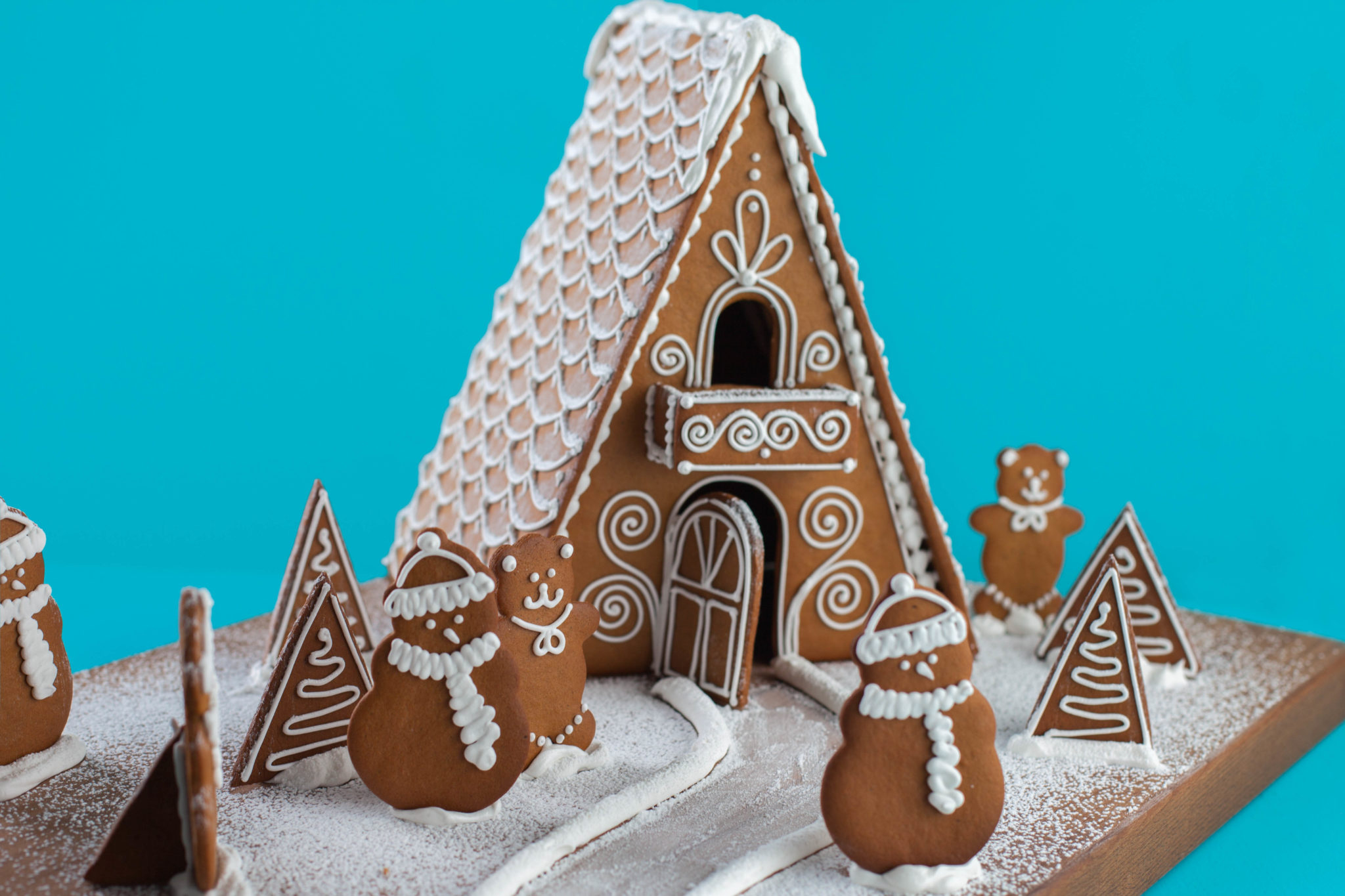 Gingerbread Chalet - Gusto Tv within Swiss Chalet Gingerbread House Template