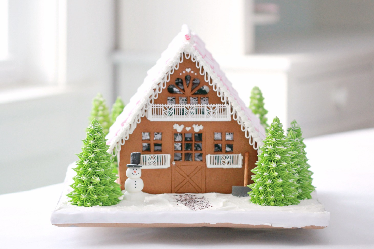Gingerbread Chalet throughout Swiss Chalet Gingerbread House Template