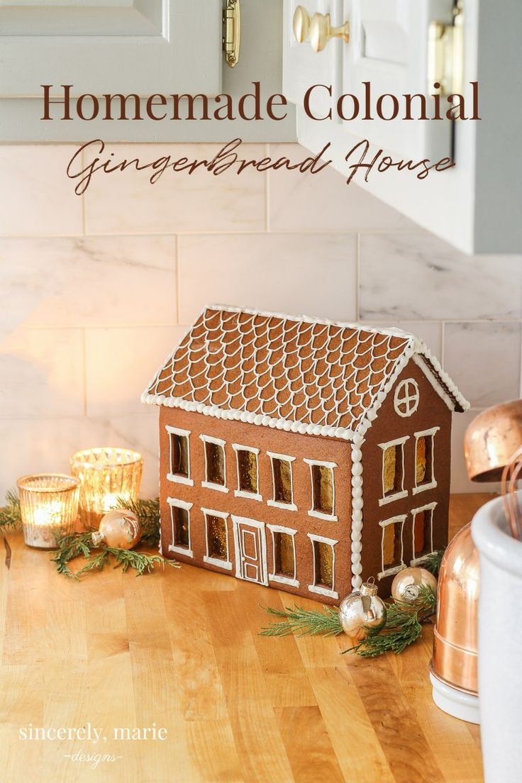 Gingerbread Colonial House regarding Colonial Gingerbread House Template