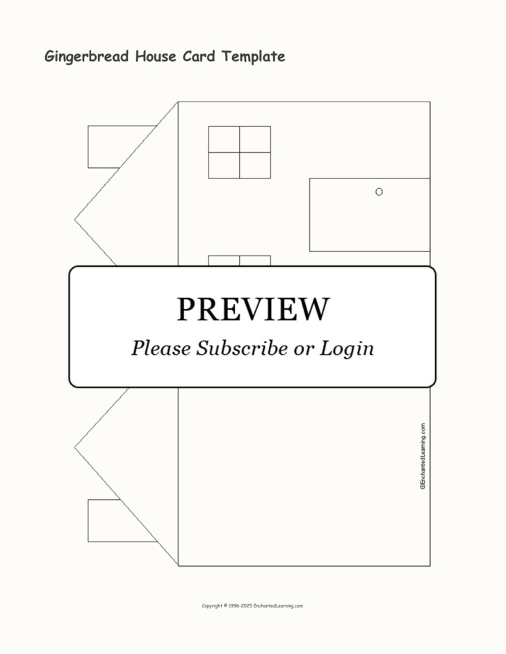 Gingerbread House Card Template