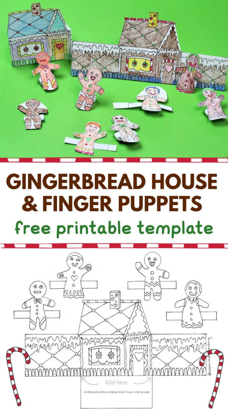 Gingerbread Man House Template
