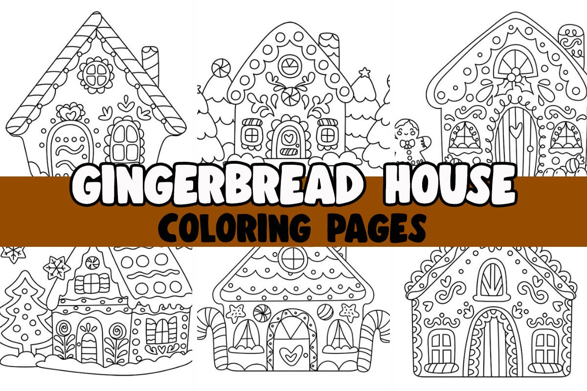 Gingerbread House Coloring Pages (Free Printables) - The Best regarding Printable Gingerbread House Template to Color