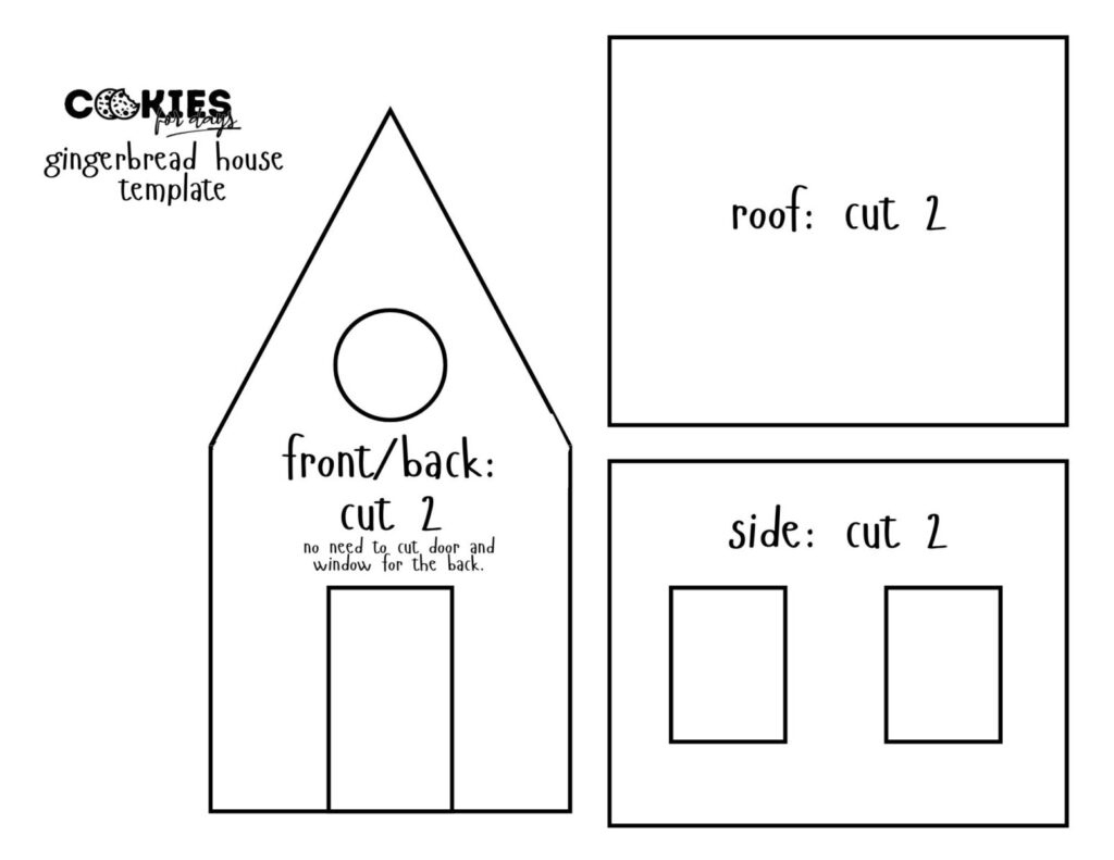 Gingerbread House - Cookies For Days with Gingerbread House Template With Windows