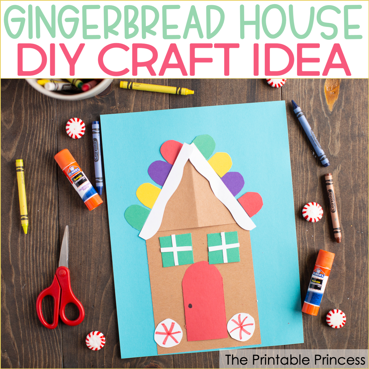 Gingerbread House Craft For Kids in Gingerbread House Template Preschool