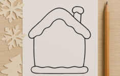 Gingerbread House Craft (Free Printable) – Once Upon A Printable intended for Blank Gingerbread House Template