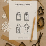 Gingerbread House Craft (Free Printable)   Once Upon A Printable Within Gingerbread House Door Template