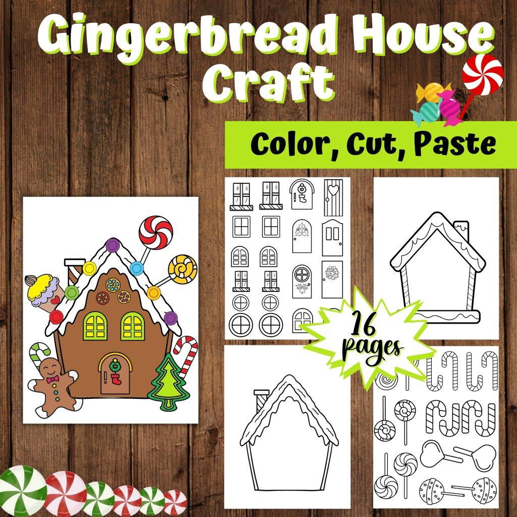 Gingerbread House Craft | Gingerbread House Shapes | Color, Cut pertaining to Gingerbread House Template Craft