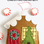 Gingerbread House Felt Christmas Ornament Pattern | Polka Dot Chair Within Gingerbread House Ornament Template