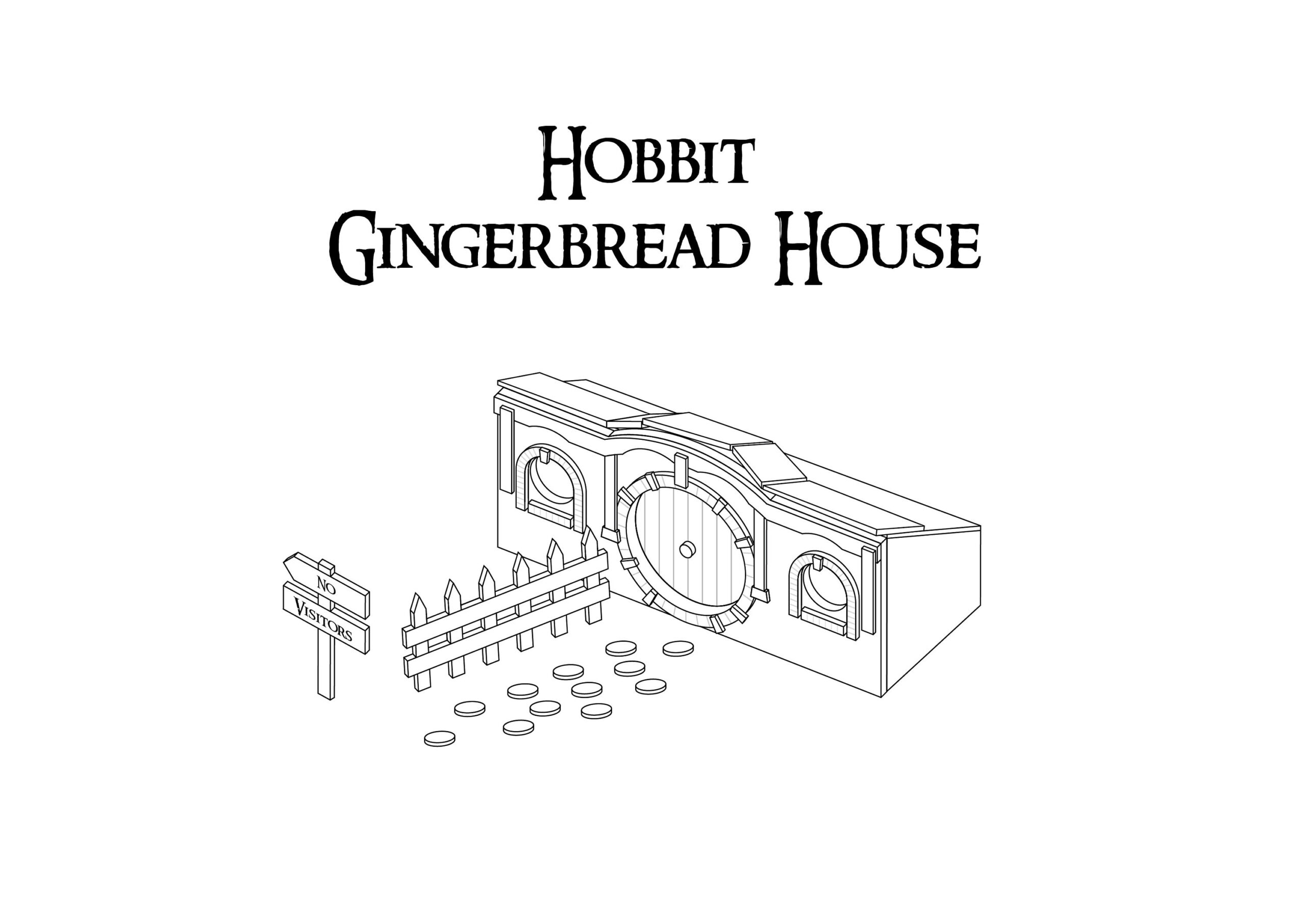Gingerbread House Kit Svg ,The Hobbit Gingerbread House Pdf with regard to Hobbit Gingerbread House Template