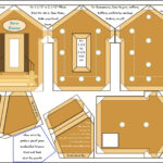 Gingerbread House New Home Frame Pin Ornament Pattern Printable Throughout Printable A Frame Gingerbread House Template