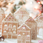 Gingerbread House Paper Bag Gift Wrap Idea Regarding Paper Bag Gingerbread House Template