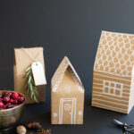 Gingerbread House Paper Gift Boxes – Free Template + Cut File Inside Gingerbread House Gift Box Template