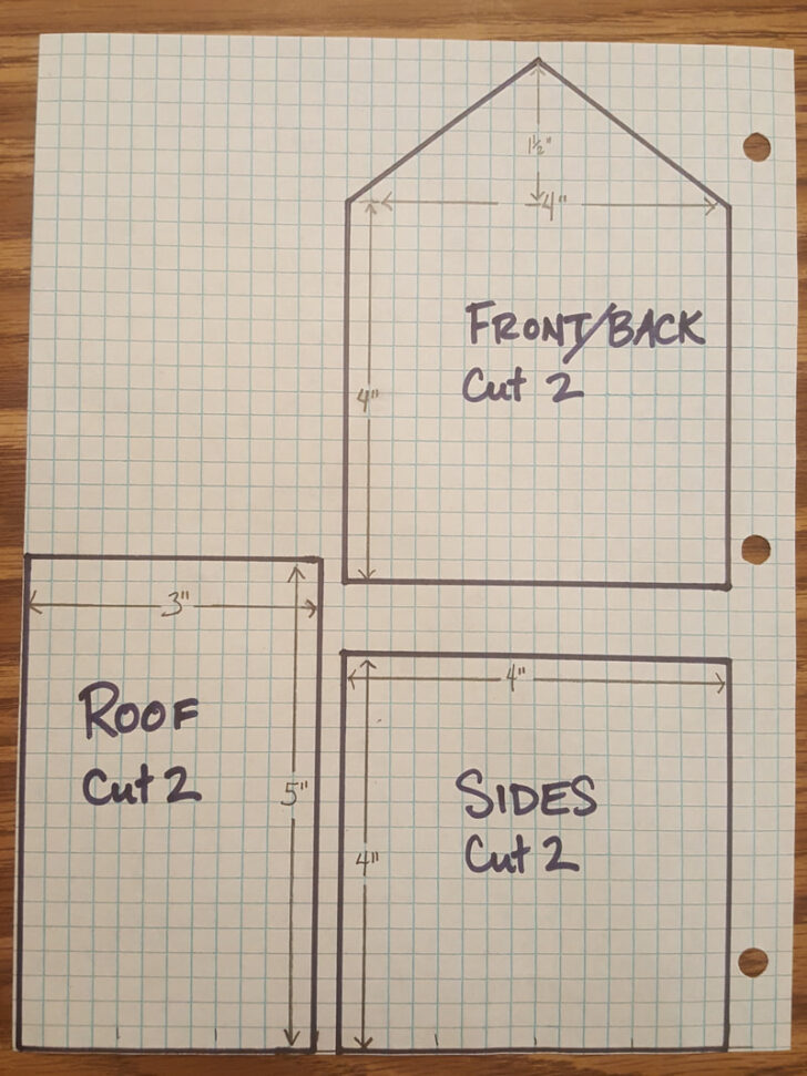 Medium Gingerbread House Template Medium Gingerbread House Template