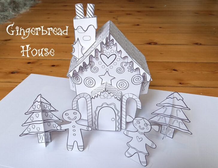 Gingerbread House Paper Template