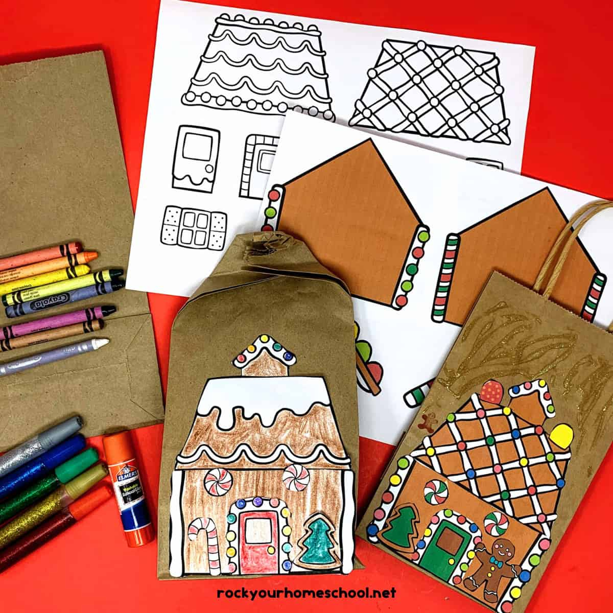 Gingerbread House Printables: How To Use For Holiday Fun (Free in Gingerbread House Paper Bag Template Free