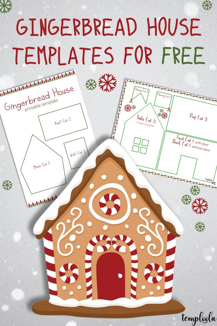 Gingerbread House Templates For Free | Temploola regarding Cardboard Gingerbread House Template Printable