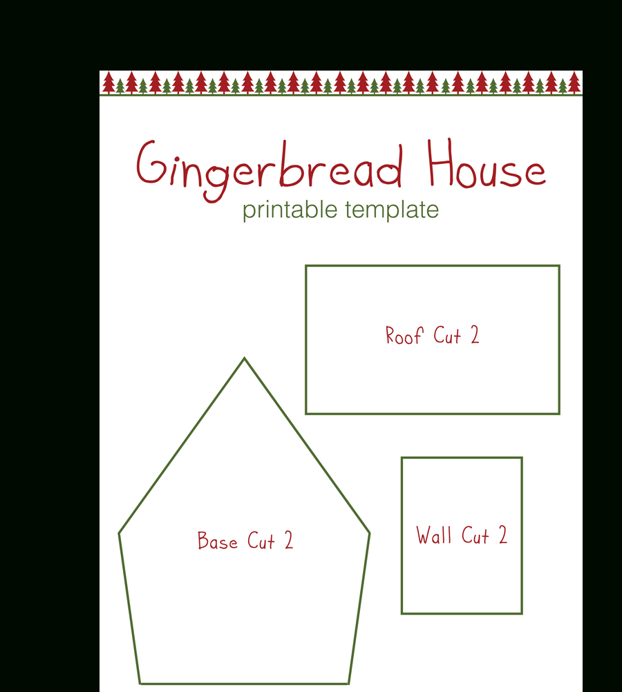 Gingerbread House Templates For Free | Temploola throughout Gingerbread House Template In Cm