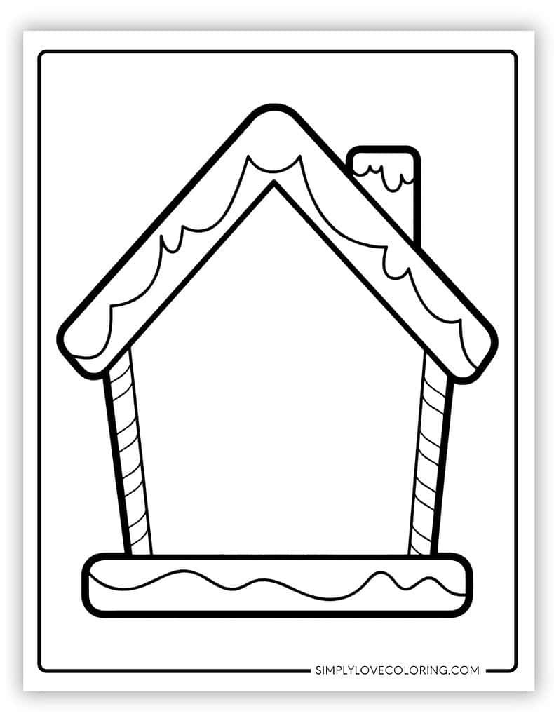 Gingerbread House Templates (Free Pdf Printables) - Simply Love within Gingerbread House Drawing Template