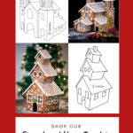 Gingerbread House Templates Intended For 2d Gingerbread House Template