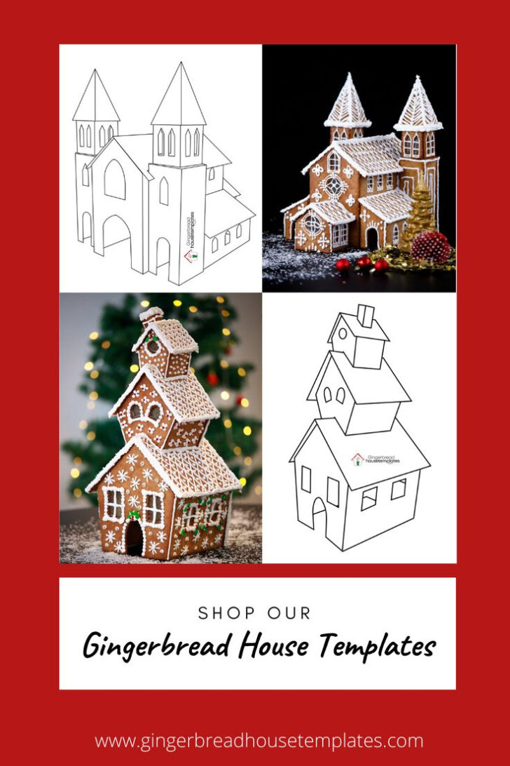 2d Gingerbread House Template