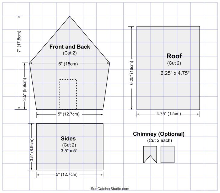 Victorian Gingerbread House Template