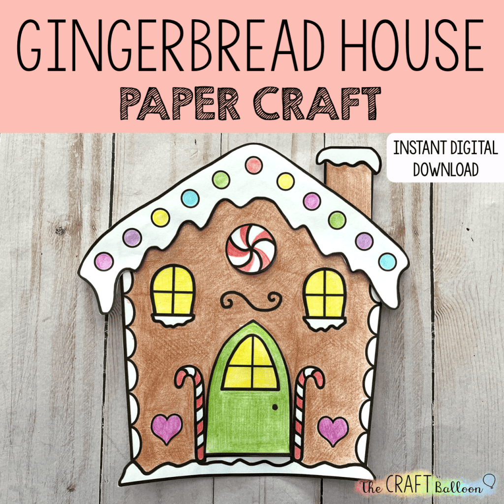 Gingerbread House - The Craft Balloon intended for Gingerbread House Cutout Template