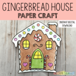 Gingerbread House   The Craft Balloon Pertaining To Gingerbread House Craft Template