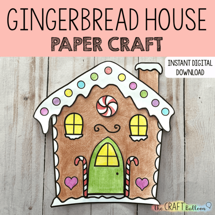 Cut Out Gingerbread House Template