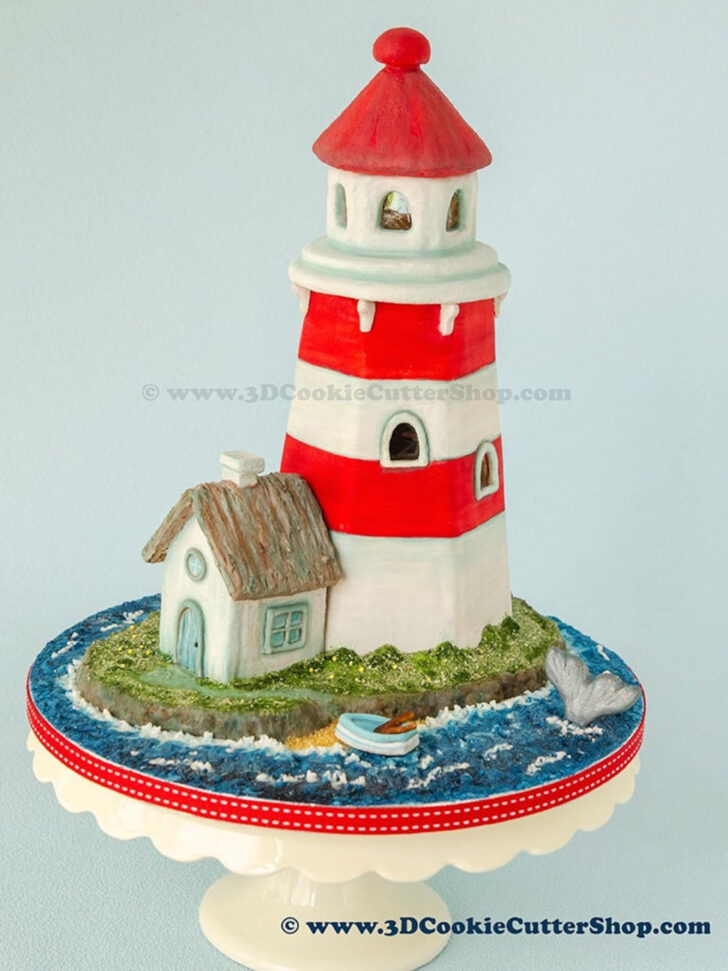 Lighthouse Gingerbread House Template