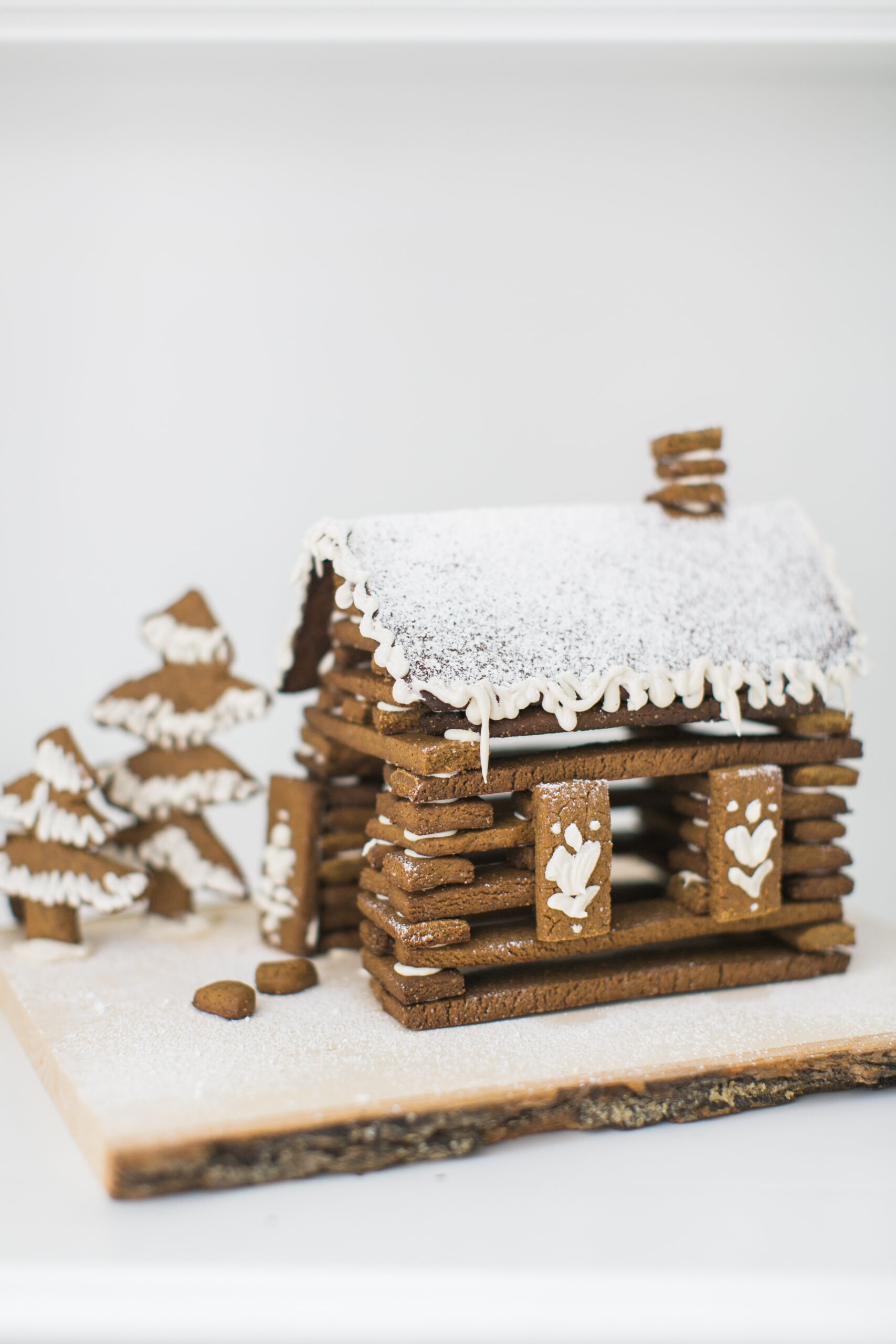 Gingerbread &amp;quot;Lincoln Log&amp;quot; House - Finding Lovely in Log Cabin Gingerbread House Template