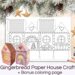 Gingerbread Paper House Template Printable Gingerbread House With Regard To Gingerbread House Craft Template