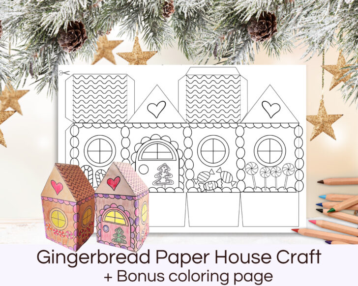 Gingerbread House Template Paper