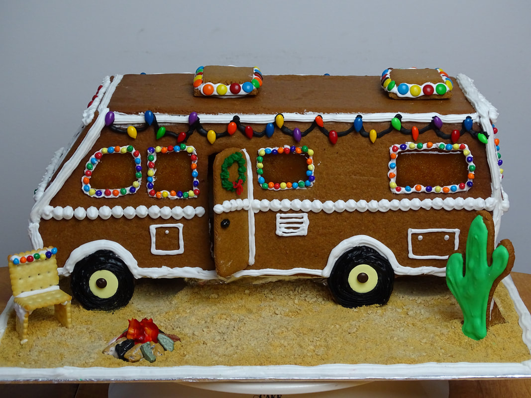 Gingerbread Rv Cactus Templates regarding Camper Gingerbread House Template
