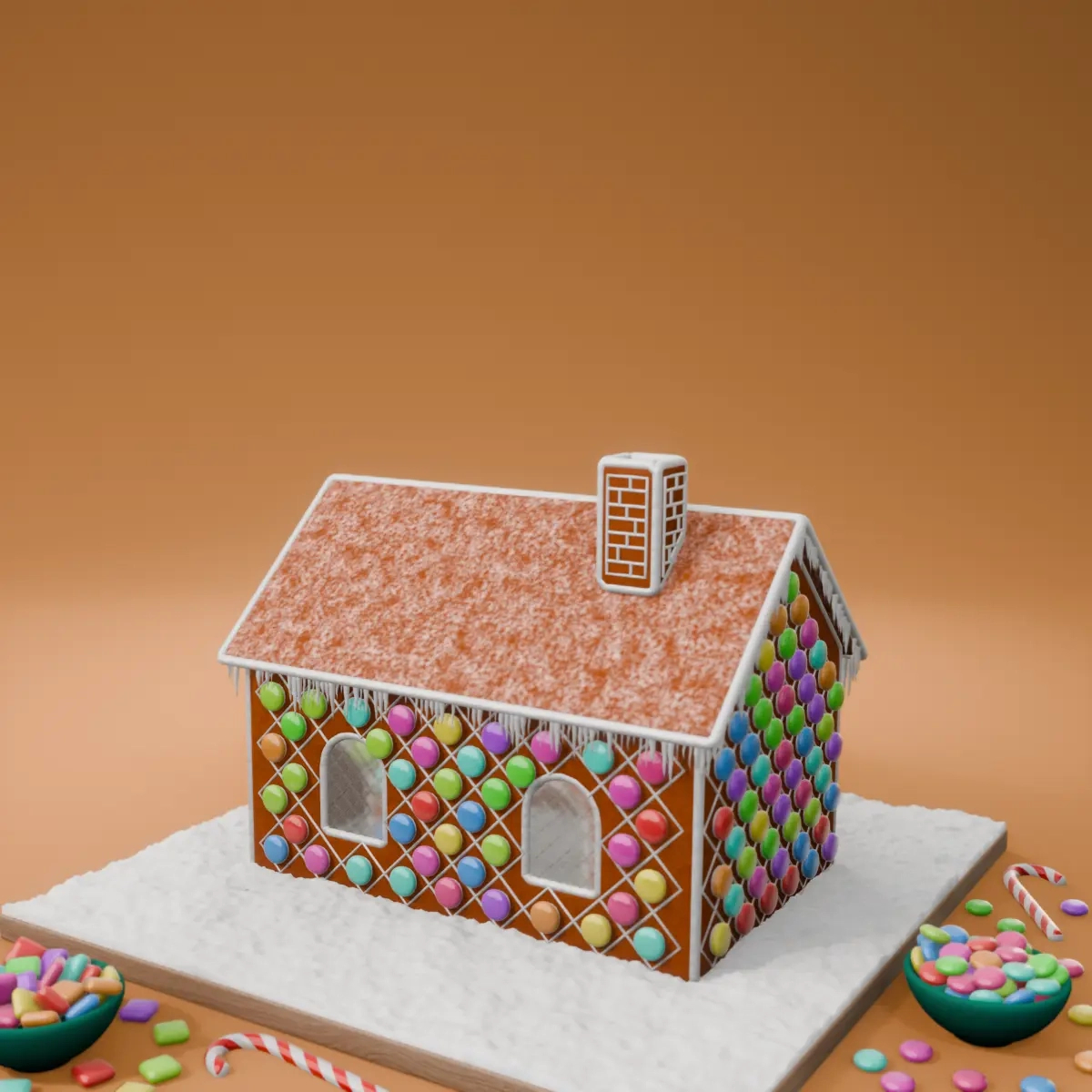 Gingerbread Templates for Classic Gingerbread House Template