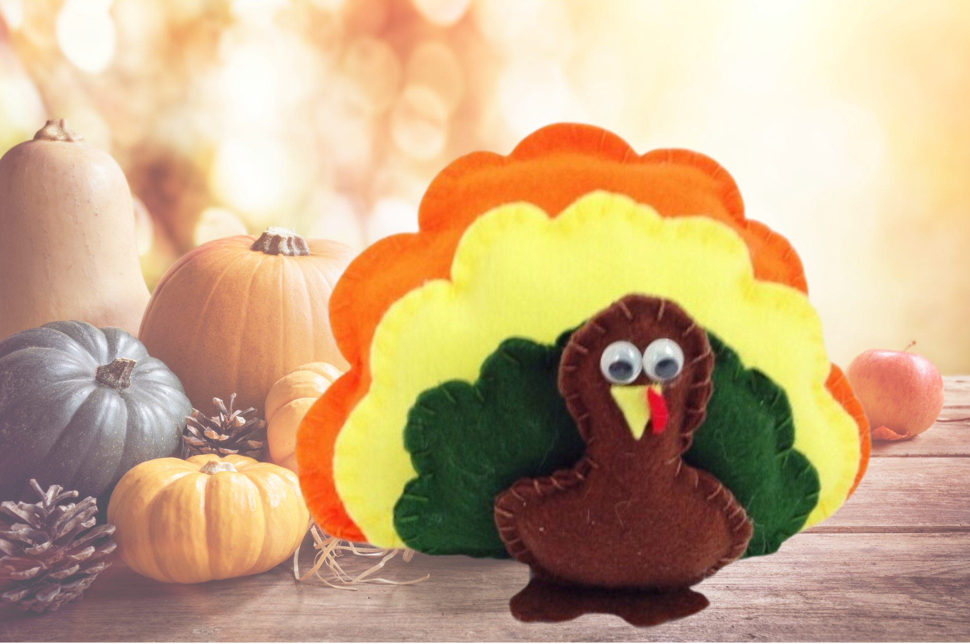Gobble, Gobble! Hand-Sew A Diy Turkey Centerpiece For Thanksgiving inside Felt Turkey Centerpiece Template