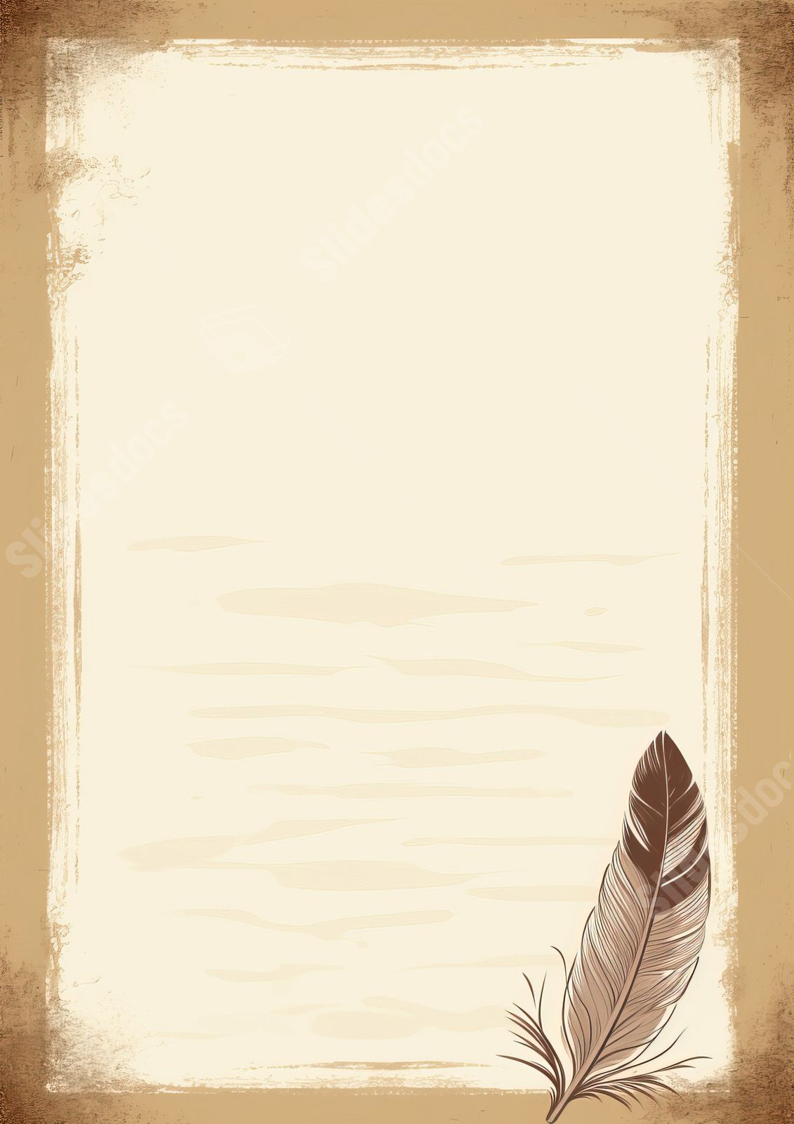 Grunge Background Writing Feather Pen Page Border Word Template pertaining to Feather Writing Template