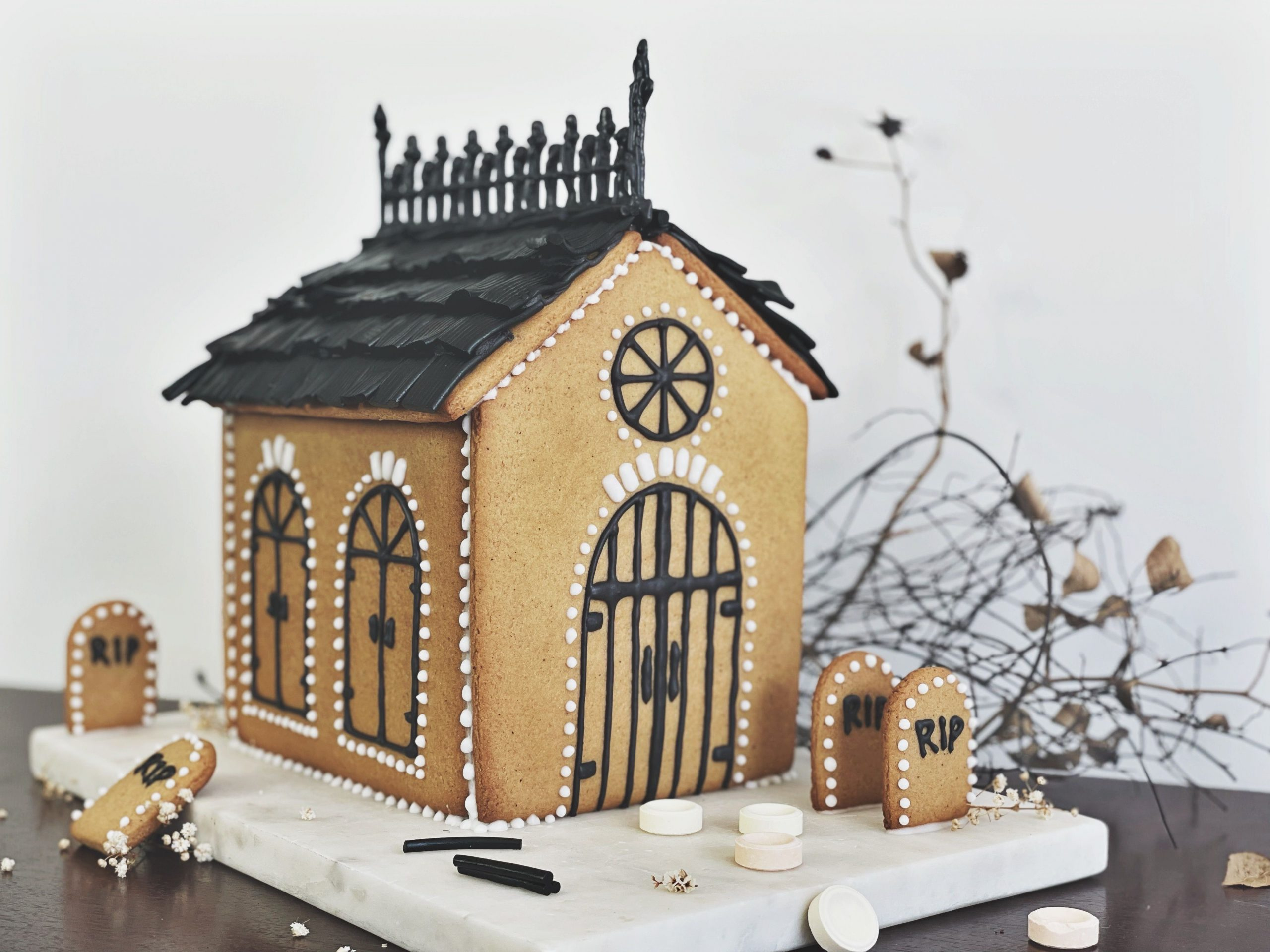 Halloween Gingerbread House intended for Gothic Gingerbread House Template