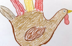 Hand Turkey Thanksgiving Craft With Printable Template for Hand Turkey Template